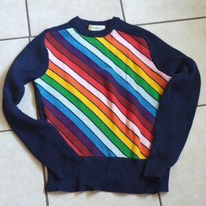 White Stag Women's Multicolor Striped Crewneck Sweater